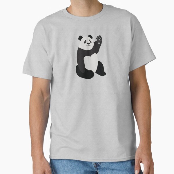 Vista previa del artículo con la obra «Panda saludando», diseñado y vendido por KCPetPortraits.