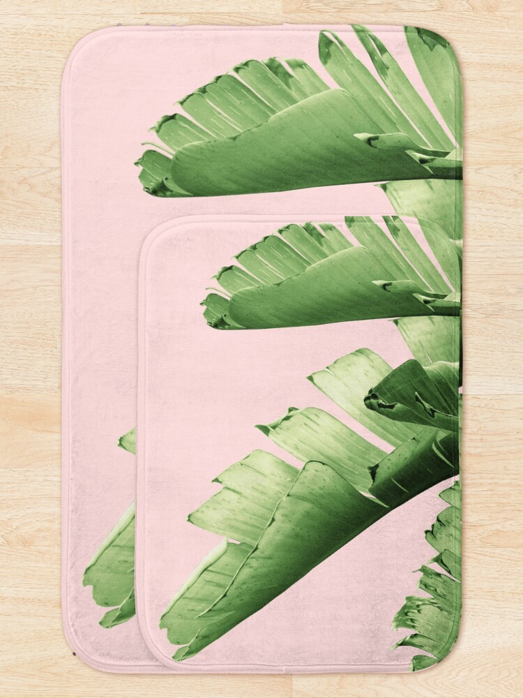 Alternate view of Blush Banana Leaves Dream #12 #tropical #decor #art Bath Mat