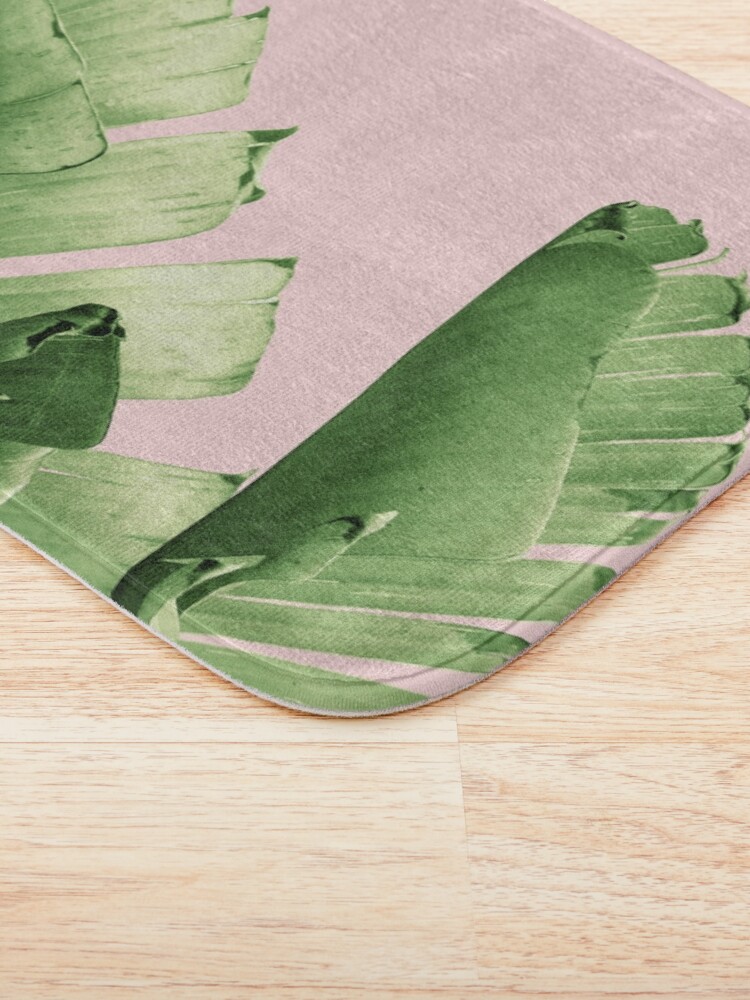 Alternate view of Blush Banana Leaves Dream #12 #tropical #decor #art Bath Mat