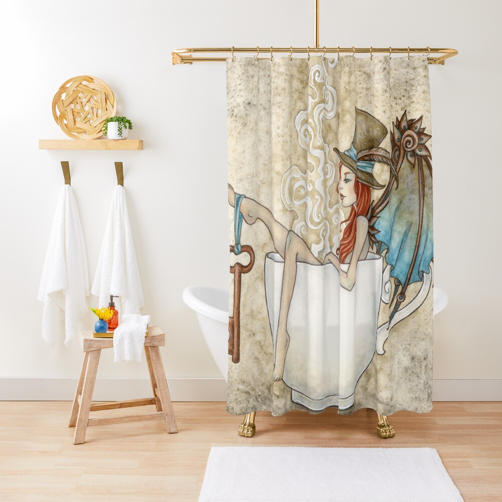 "Steam Bath" Shower Curtain for Sale by AmyBrownArt Redbubble