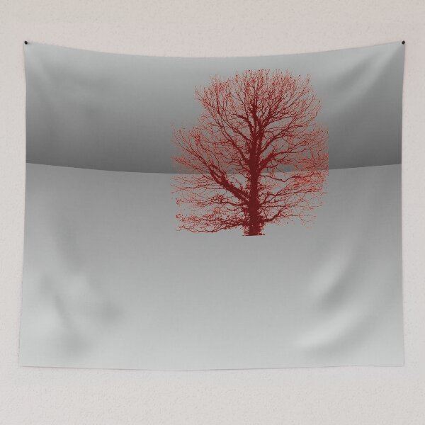 Item preview, Red tree in grey landscape designed and sold by Robert Elfferich.