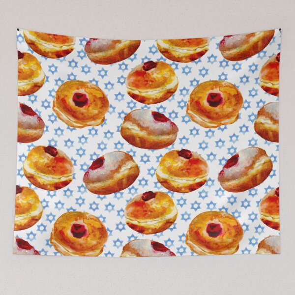 Item preview, My Bubbie & Hanukkah Jelly Doughnuts Pattern (Hanukkah Sufganiyot) designed and sold by DEC02.
