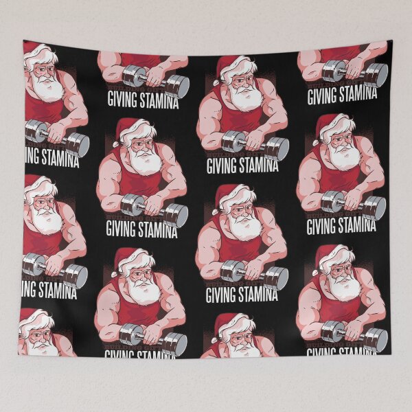 Item preview, santa at the gym  designed and sold by pirminio.