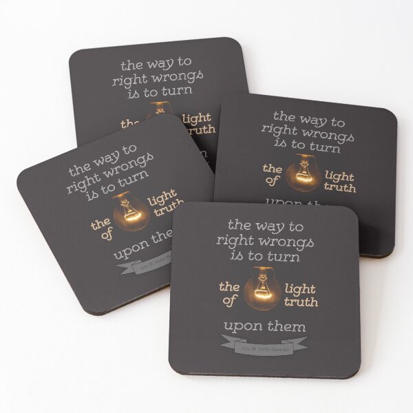 Item preview, Ida B. Wells-Barnett quote: "The way to right wrongs is to turn the light of truth upon them" designed and sold by hawkeyestate.