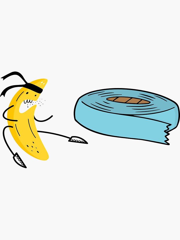 Banana Duct Tape Modern Art Sticker By Ludju Redbubble   Bg,f8f8f8 Flat,750x,075,f Pad,750x1000,f8f8f8 