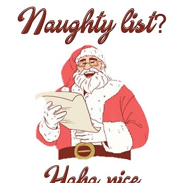 On The Naughty List - Funny Christmas Poster by Cynto - Fine Art America