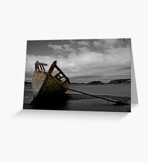 Stranded boat, Dungloe, Donegal Greeting Card