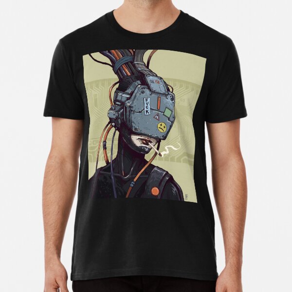 Future dystopian cyberpunk anime design Premium T-Shirt
