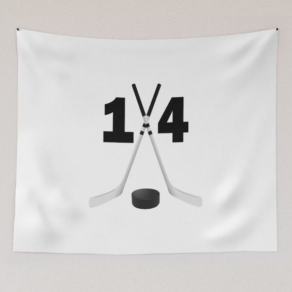 Item preview, Hockey number 14 - fourteen with sticks and disc designed and sold by AllShirts21.