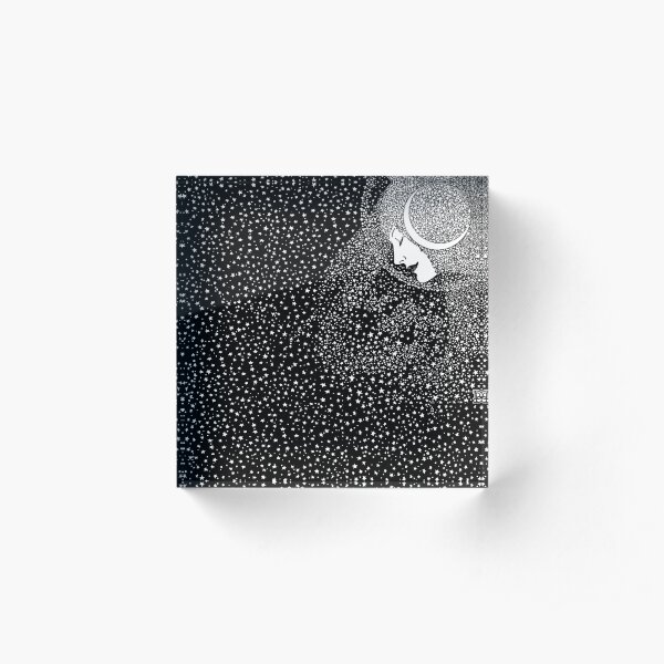 Lady of the Night - white Acrylic Block