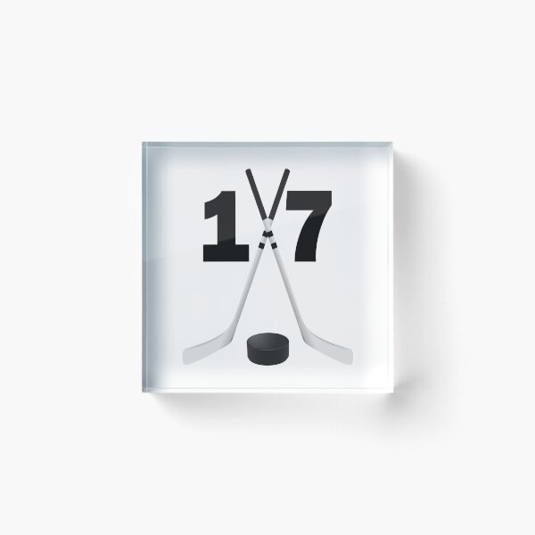 Item preview, Hockey number 17 - seventeen with sticks and disc designed and sold by AllShirts21.