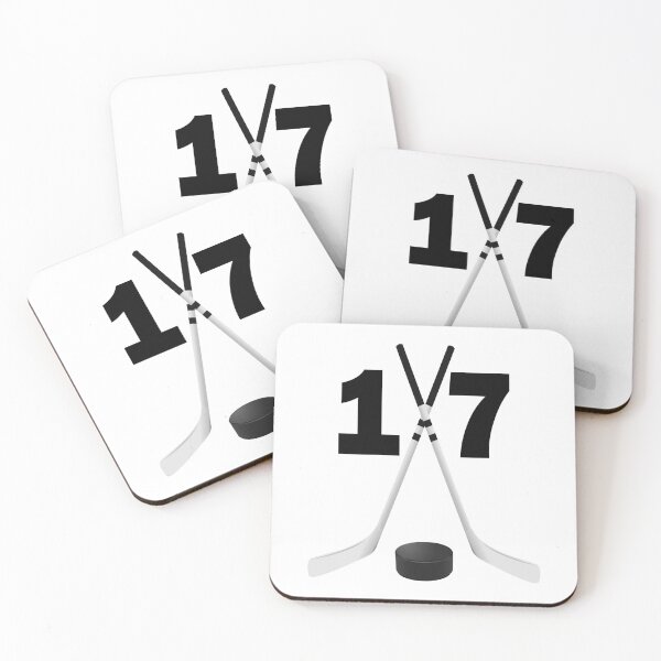Item preview, Hockey number 17 - seventeen with sticks and disc designed and sold by AllShirts21.