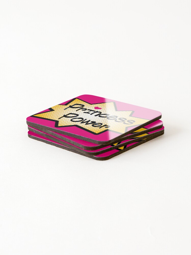 Thumbnail 4 of 5, Coasters (Set of 4), Princess Power designed and sold by HotVector.