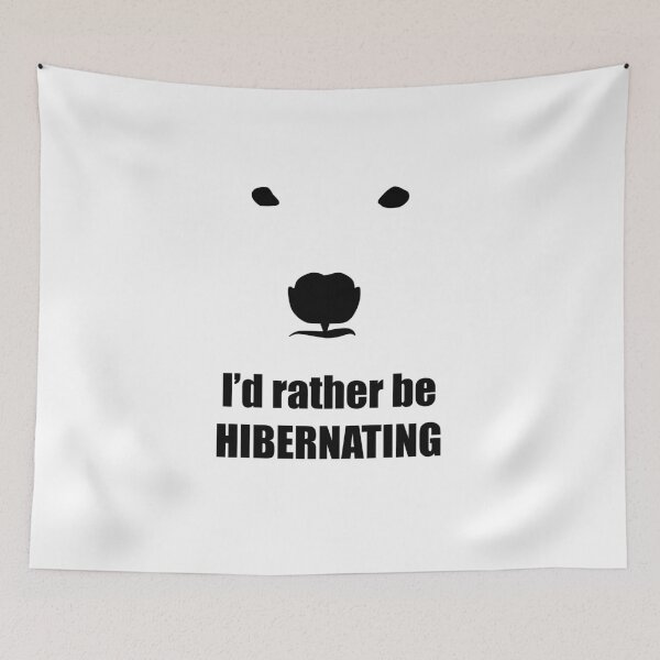 Item preview, I'd rather be hibernating (minimalist) designed and sold by irina121d.