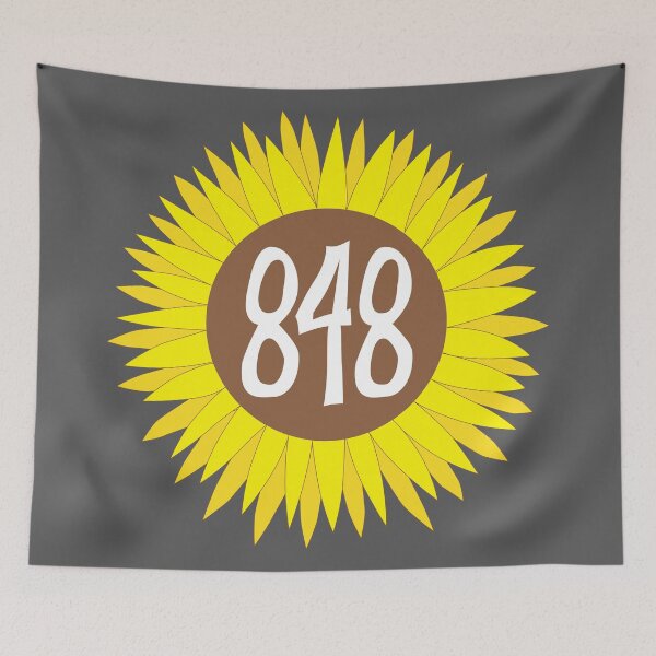 Item preview, Hand Drawn New Jersey Sunflower 848 Area Code designed and sold by itsrturn.