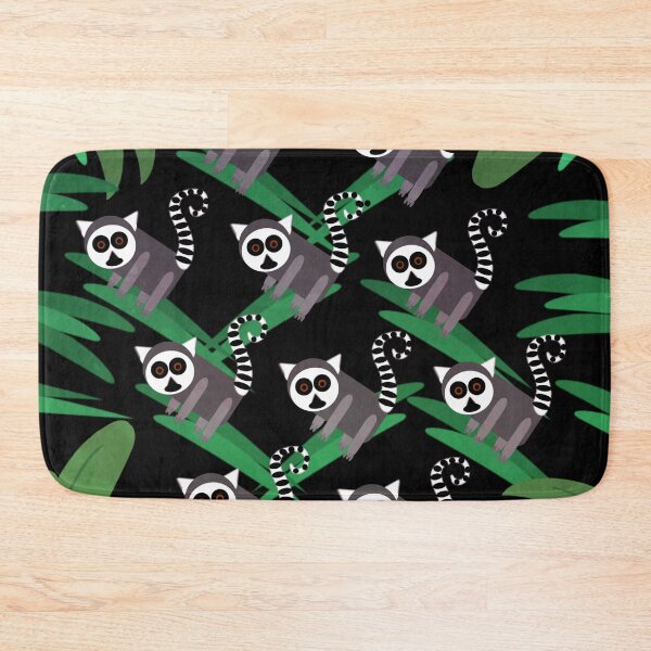 Item preview, Lemur Pattern Black designed and sold by bunhuggerdesign.