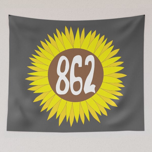 Item preview, Hand Drawn New Jersey Sunflower 862 Area Code designed and sold by itsrturn.