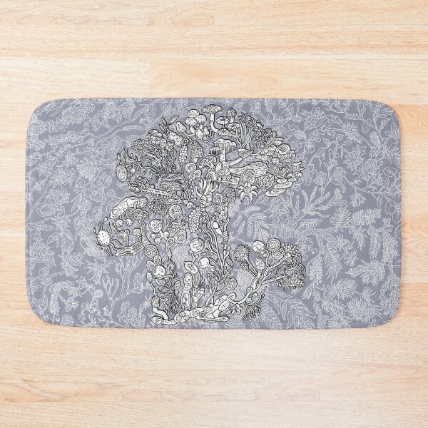 Item preview, Fungi - Evolution - Blue Background designed and sold by EvolutionPoster.