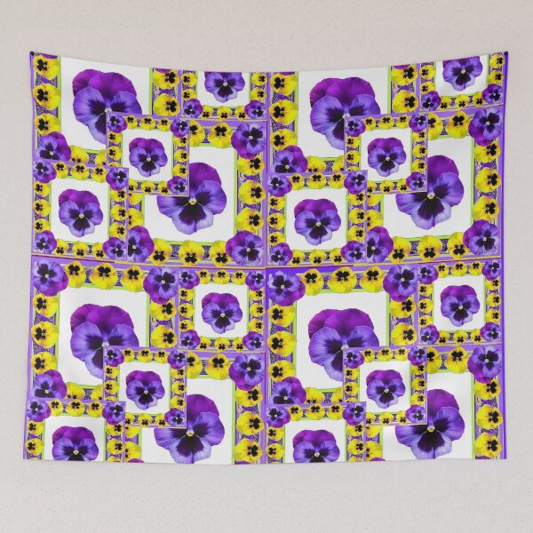 Item preview, PURPLE PANSIES, YELLOW PANSIES GARDEN PATTERN ART, designed and sold by sharlesart.