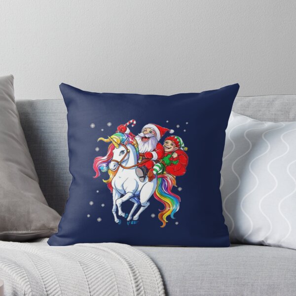 Item preview, Christmas Santa Elf Riding Unicorn Xmas  designed and sold by amethystdesign.