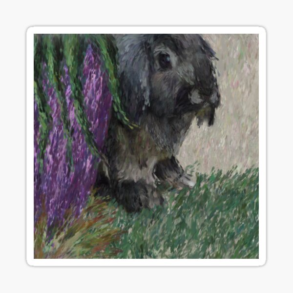 Lop eared Lionhead Leo Sticker