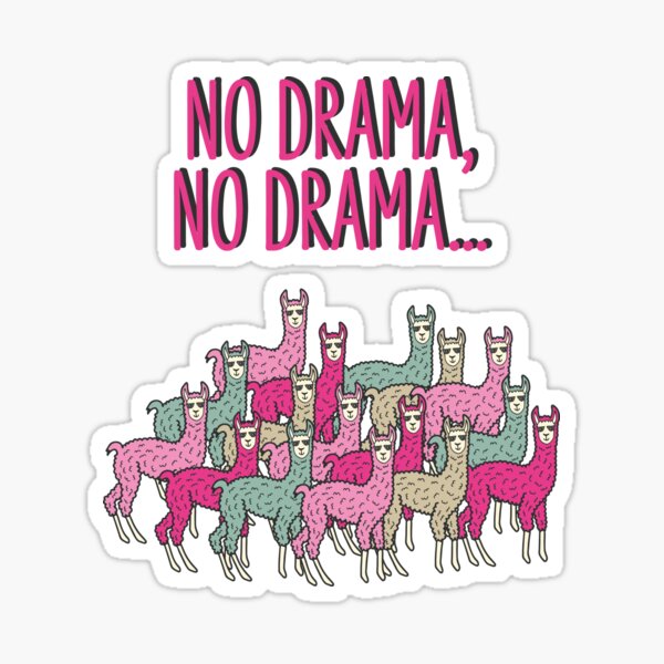 herd of llamas - animal print with llama Sticker