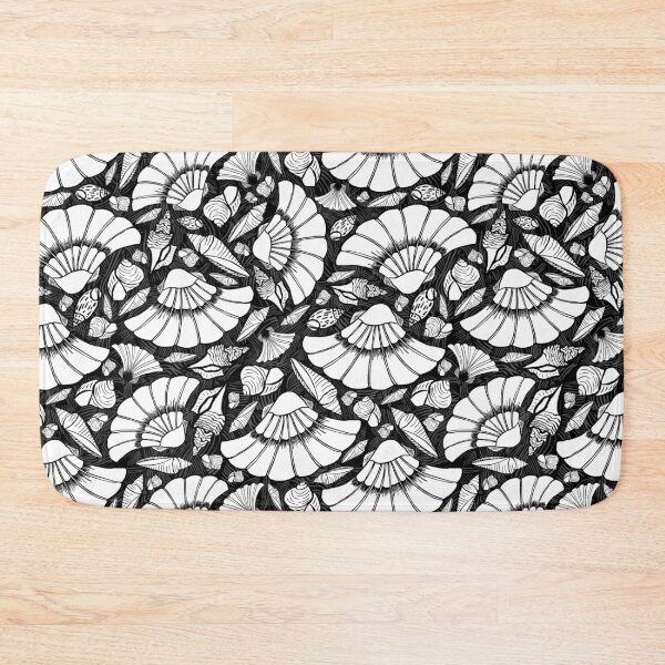 Item preview, Scratchboard Sea Shells in black and white designed and sold by Palifino.