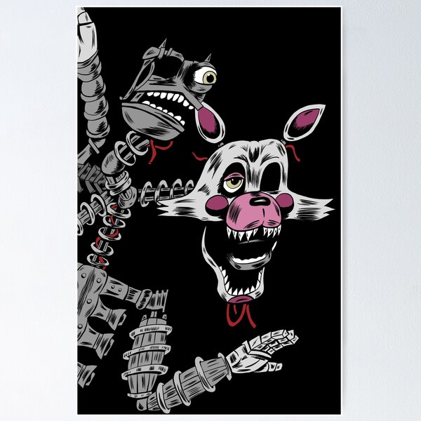 How to draw Nightmare Mangle jumpscare from FNAF 4 drawing lesson preview