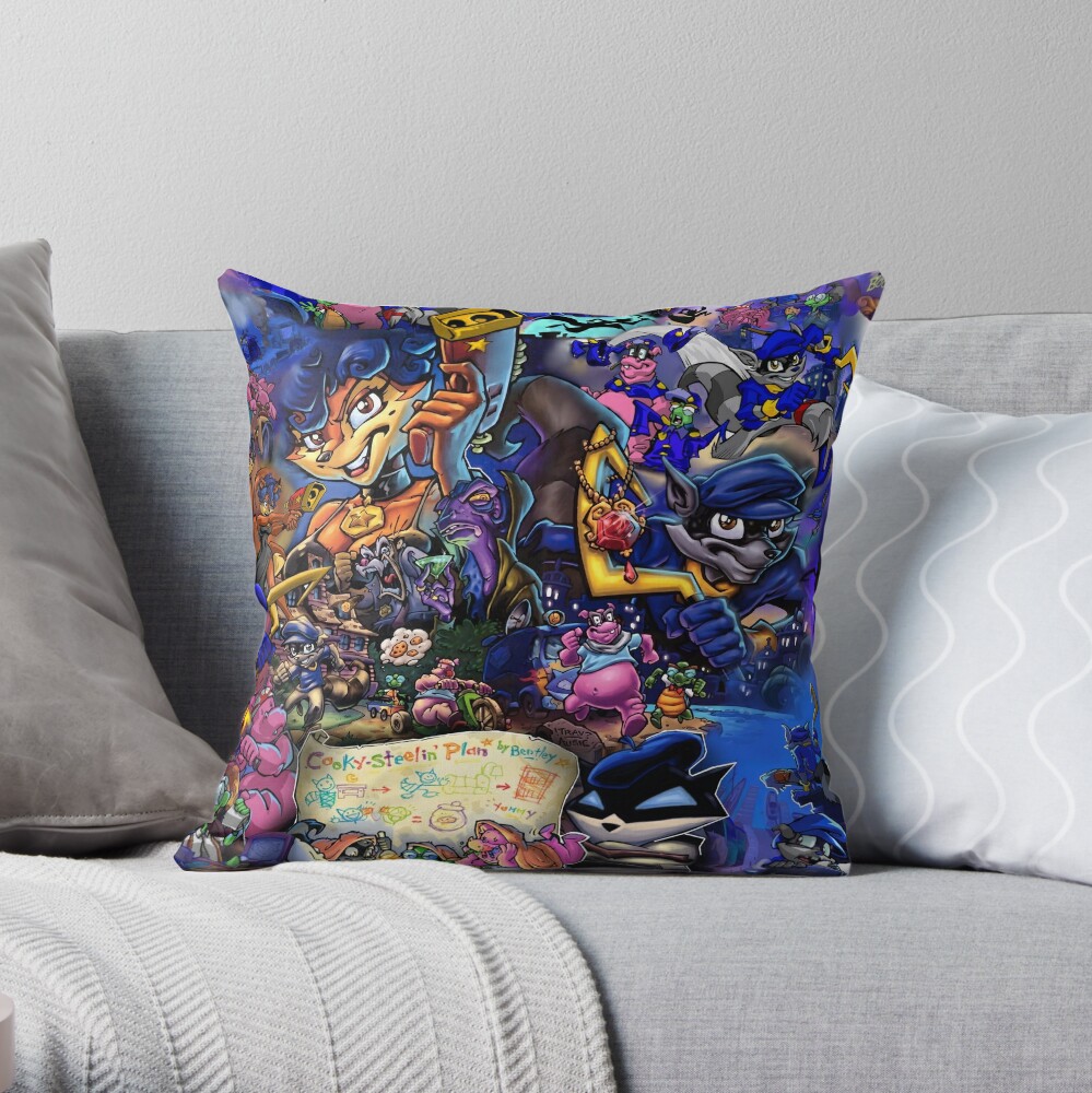 Sly Cooper Print Customize Pattern Flax Plush Velvet Fabric Pillow Case Sly  Cooper Cooper Sly Cooper