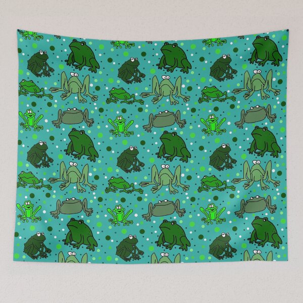 Item preview, Frog Mania Funny Cartoon Frogs designed and sold by jaggerstudios.
