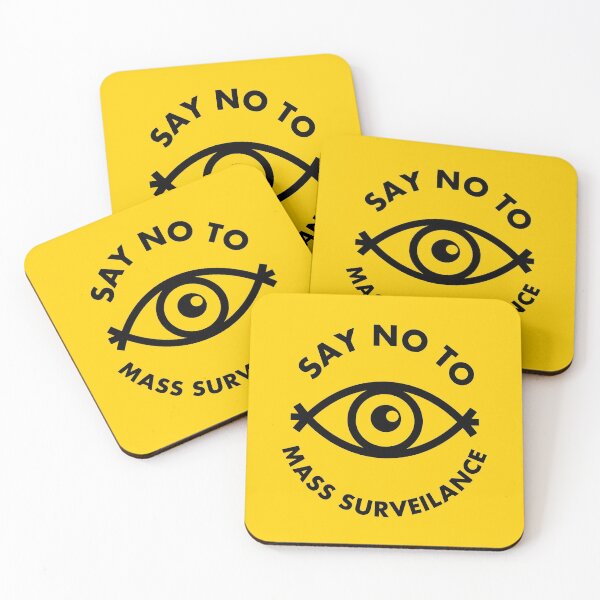 Item preview, Say No To Mass Surveillance - All Seeing Eye - Yellow designed and sold by MOREDANKMEMES.