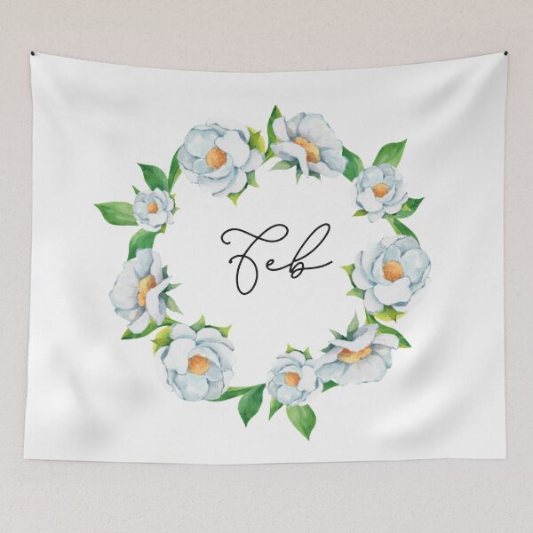 Item preview, Month Wreath- February  designed and sold by LordGraceArt.