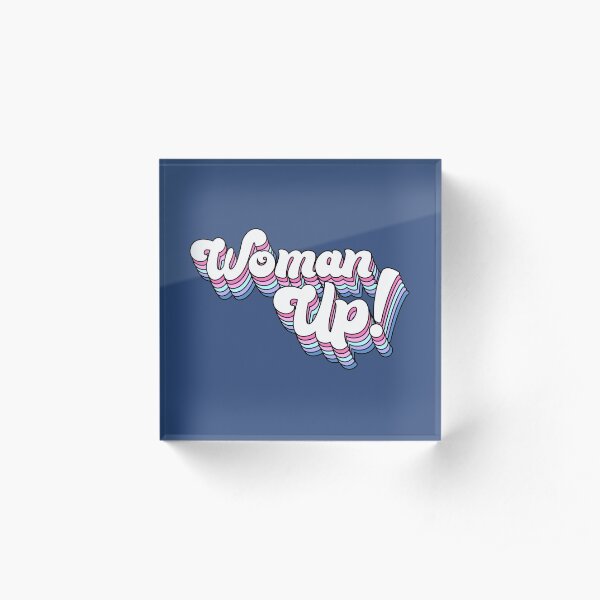 Woman Up! Groovy Feminism Acrylic Block