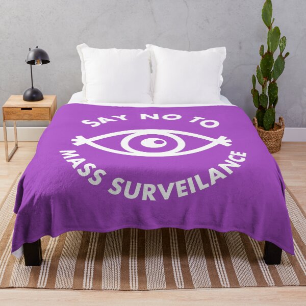Item preview, Say No To Mass Surveillance - All Seeing Eye - Purple designed and sold by MOREDANKMEMES.