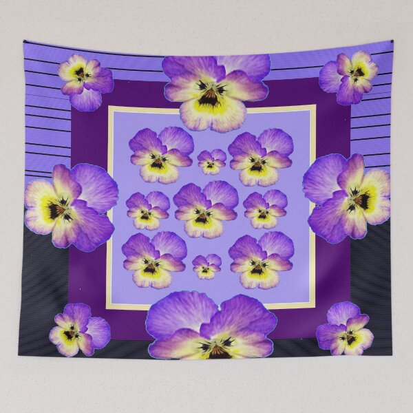 Item preview, MODERN ART PURPLE-YELLOW PANSIES SPRING GARDEN  ABSTRACT ,  designed and sold by sharlesart.
