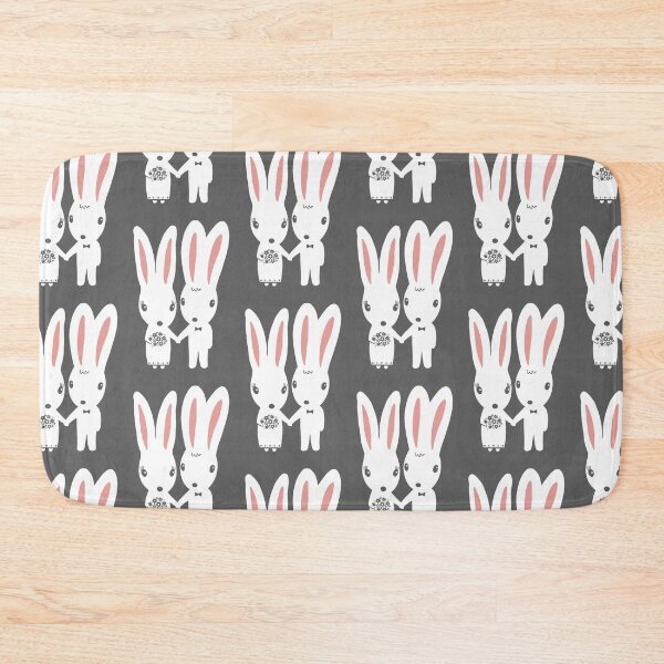 Item preview, Some Bunnies Getting Married | White Bunny Rabbit Newlyweds designed and sold by Jenn Inashvili.