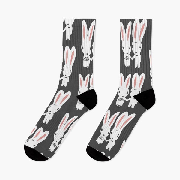 Item preview, Some Bunnies Getting Married | White Bunny Rabbit Newlyweds designed and sold by Jenn Inashvili.