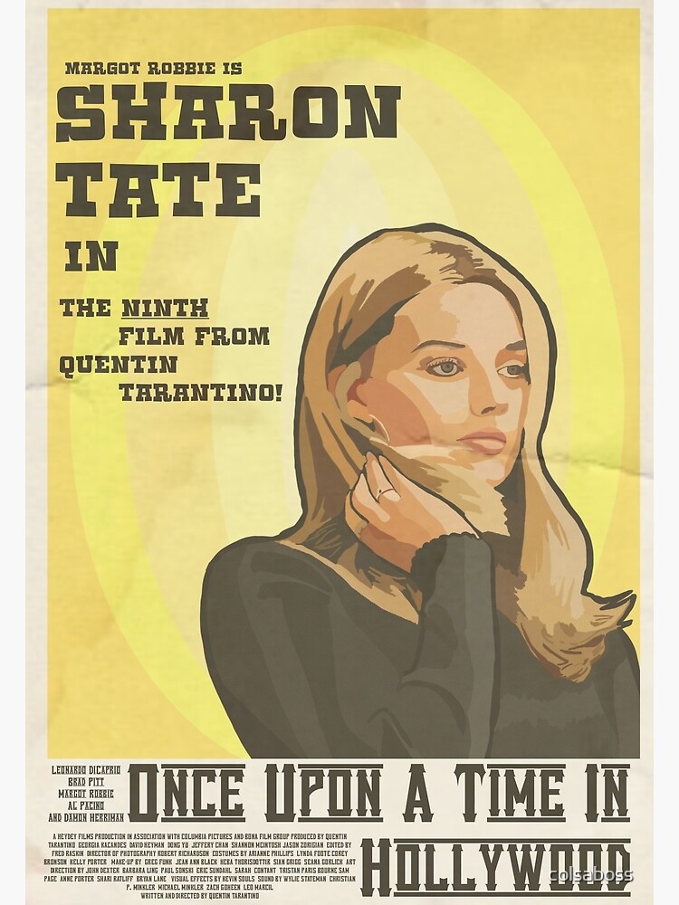 Once Upon A Time In Hollywood Sharon Tate Character Poster Postcard By Colsaboss Redbubble