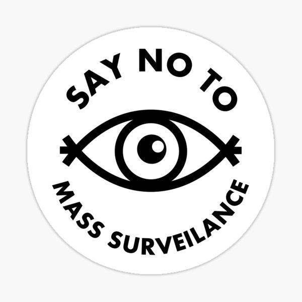 Item preview, Say No To Mass Surveillance - All Seeing Eye - White designed and sold by MOREDANKMEMES.