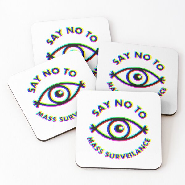 Item preview, Say No To Mass Surveillance - All Seeing Eye - CMYK designed and sold by MOREDANKMEMES.