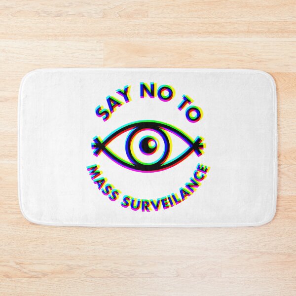 Item preview, Say No To Mass Surveillance - All Seeing Eye - CMYK designed and sold by MOREDANKMEMES.