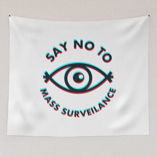 Item preview, Say No To Mass Surveillance - All Seeing Eye - 3D designed and sold by MOREDANKMEMES.