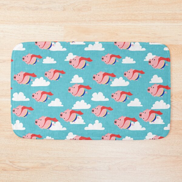 Item preview, Flying Pigs - Superhero pigs (blue) designed and sold by littlearrow.