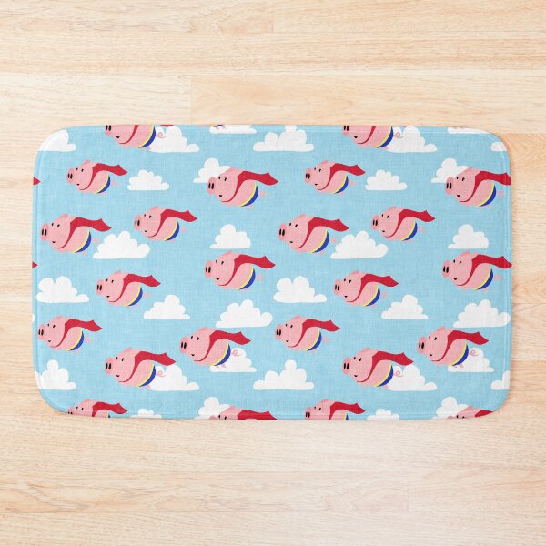 Item preview, Flying Pigs - Superhero pigs (light blue) designed and sold by littlearrow.