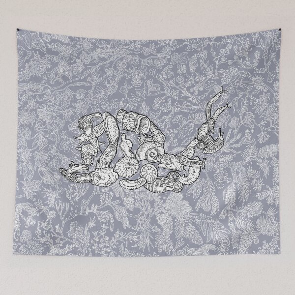 Item preview, Heterobranchia (a class of gastropods) - Evolution - Blue Background designed and sold by EvolutionPoster.
