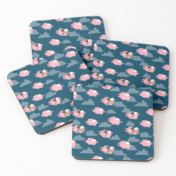 Item preview, Aviator Pigs - flying pigs (dark blue) designed and sold by littlearrow.