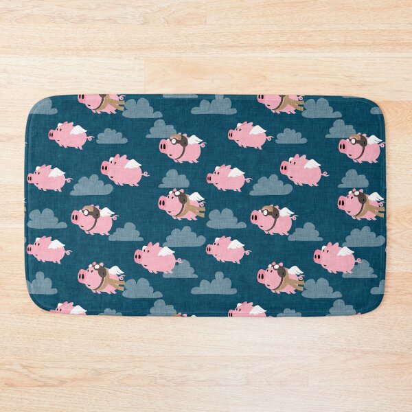 Item preview, Aviator Pigs - flying pigs (dark blue) designed and sold by littlearrow.