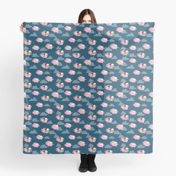 Aviator Pigs - flying pigs (dark blue) Scarf