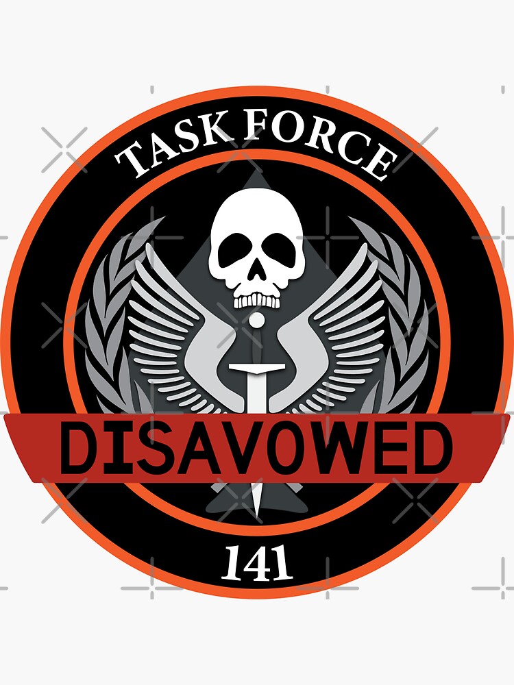 "Task Force 141 Disavowed" Sticker by fareast | Redbubble