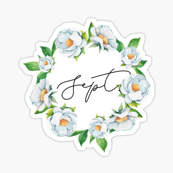 Month Wreath- September Sticker
